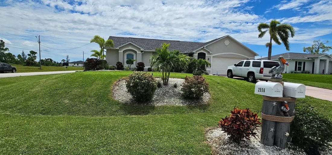 Front yard curb appeal landscaping by RDZ Home Services