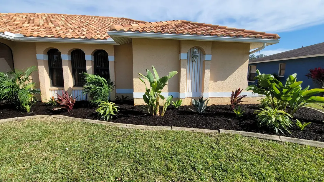 Full tropical landscaping makeover by RDZ Home Services